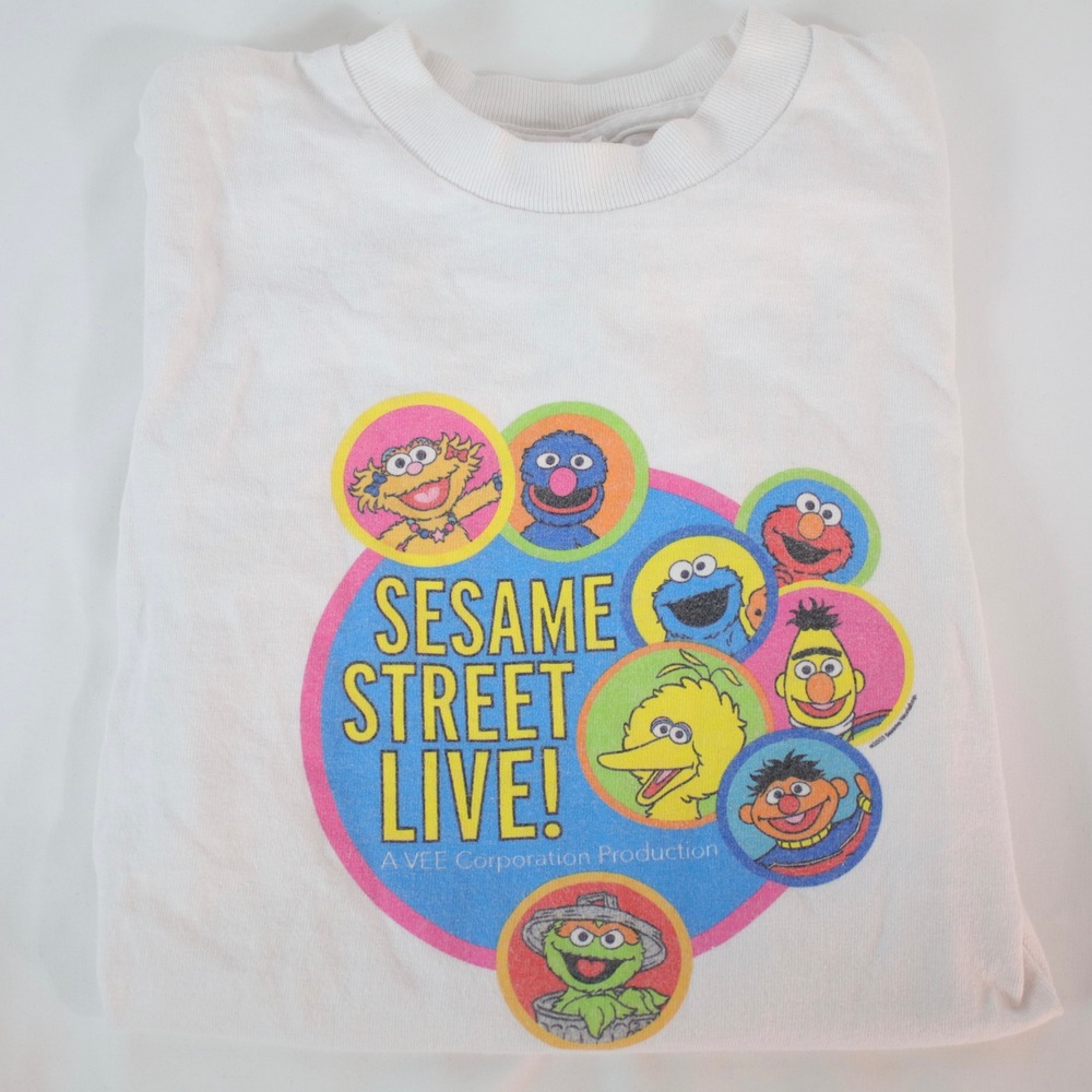 Fruit of the Loom White Heavy Cotton Sesame Street Live T-Shirt Kids Size 6/8 - Picture 4 of 4